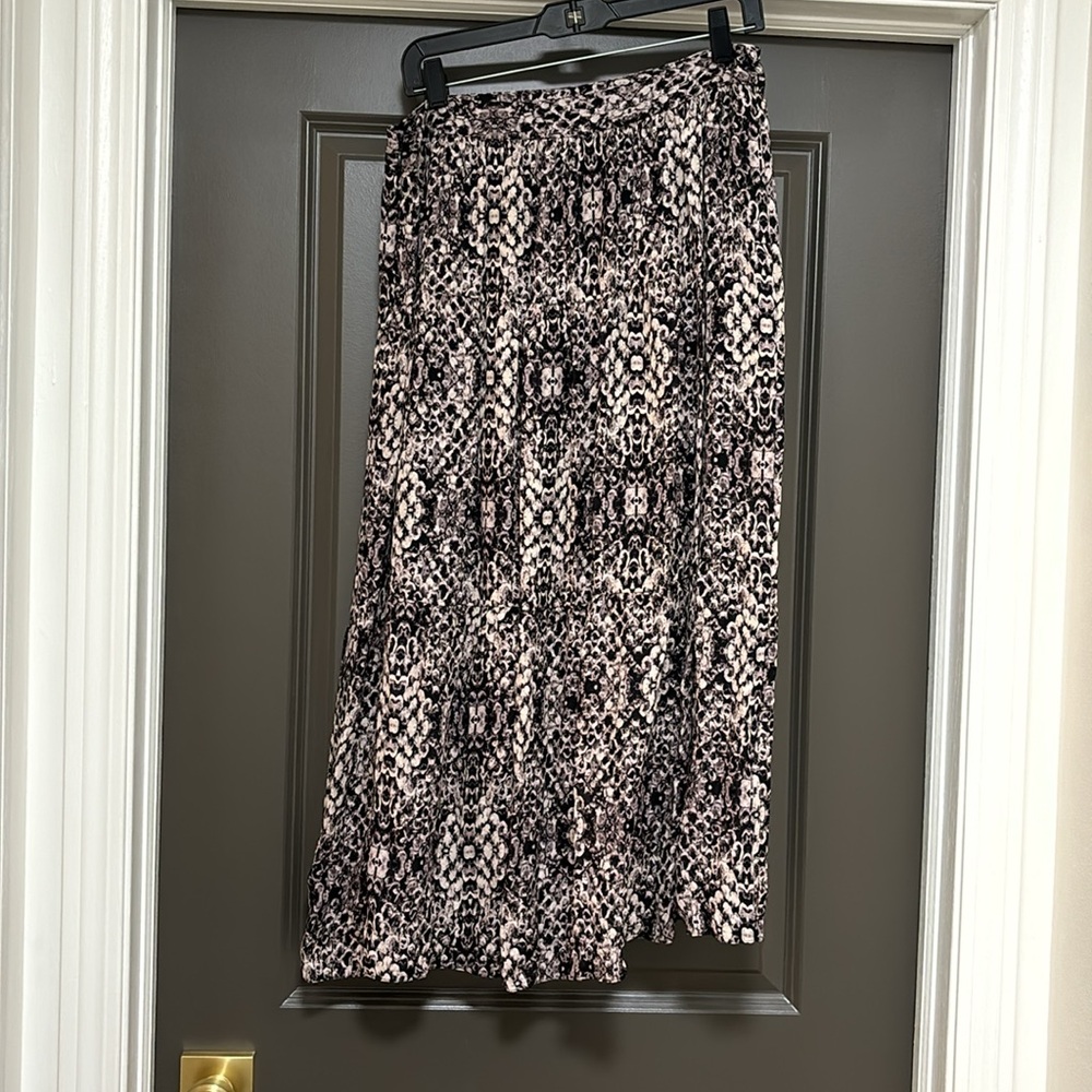 Haute Hippie Printed Silk Midi Skirt Shadow Snake 8 - Picture 5 of 9